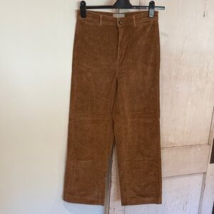 Everlane Women's Brown Corduroy Straight Leg Pants